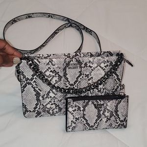 Victoria Secret Python Print Crossbody and Wallet